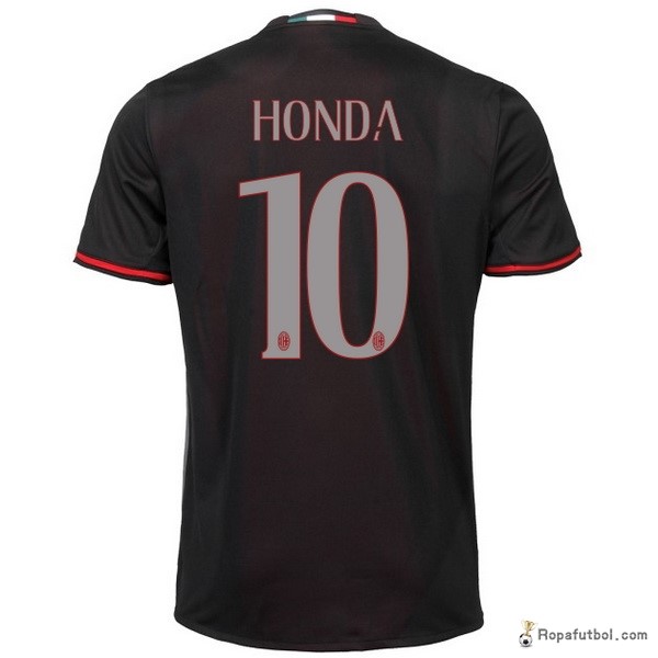 Camiseta AC Milan Replica Primera Ropa Honda 2016/17 Negro